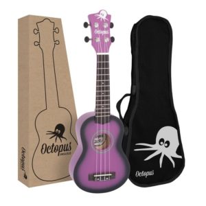 Octopus matt burst series soprano ukulele Purple burst with box