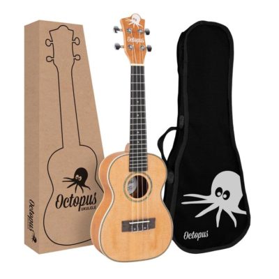 Octopus Mahogany concert ukulele with solid spruce top
